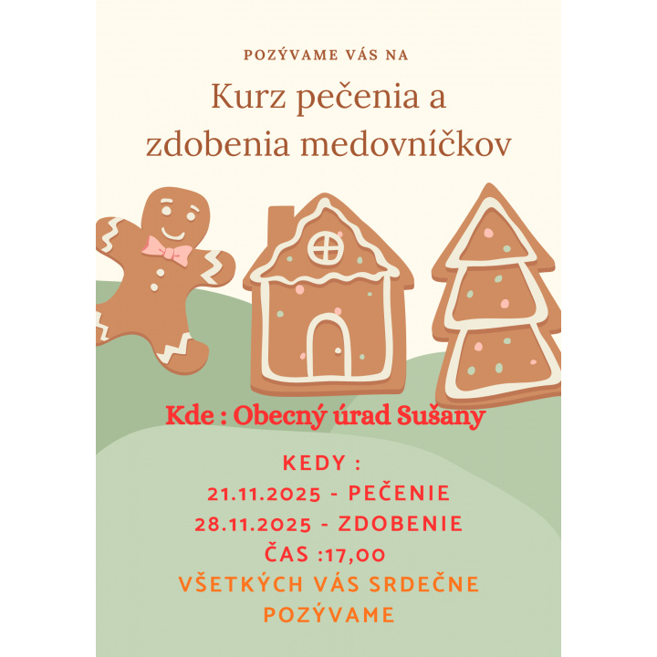 Kurz pečenia a zdobenia medovníkov